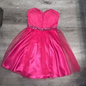 Hot pink dress